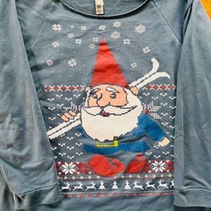 Santa Gnome Scoop Neck Sweatshirt